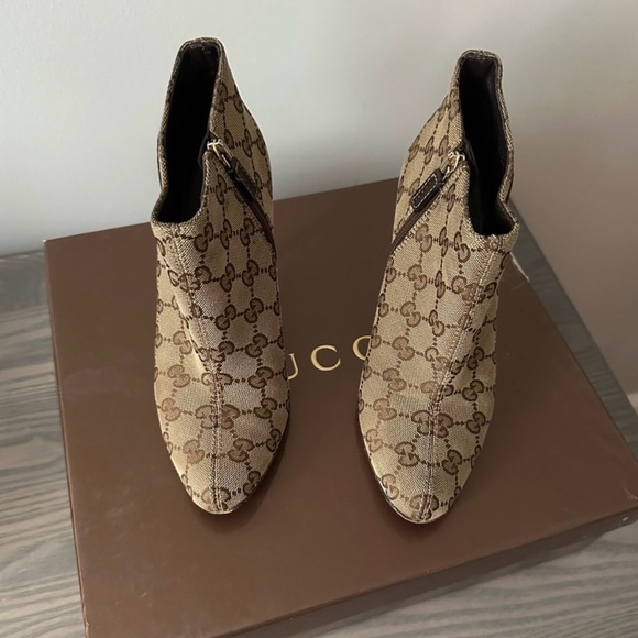 GUCCI GG MONOGRAM ANKLE BOOTS - Picture 6 of 13